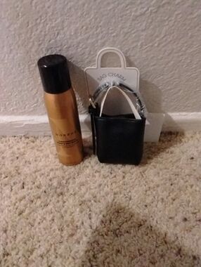 Black Fuax Leather Pouch Keychain And Morphe Face Spray